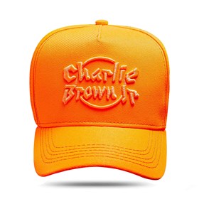 Boné Charlie Brown Jr - Logo CBJR Laranja Fluor