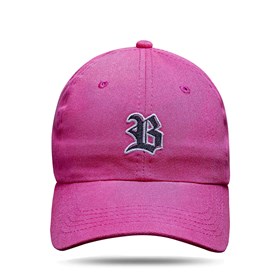 Boné Dad Hat Basic Logo Rosa Fluor