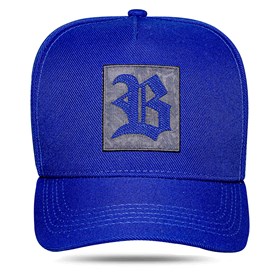 Boné Snapback Azul Royal Logo B Square