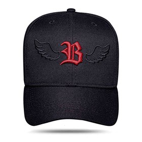Boné Snapback Black Logo B Vermelho Contour Wings
