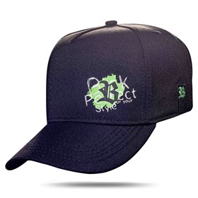 Boné Snapback Preto Perfect Style Logo Verde