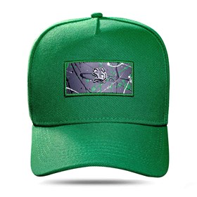 Boné Snapback Verde Respingo Logo Metal Preto