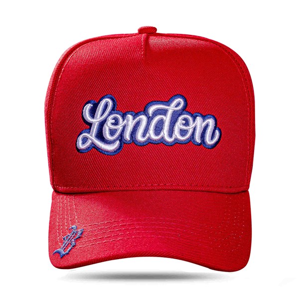 Boné Snapback Vermelho Logo London
