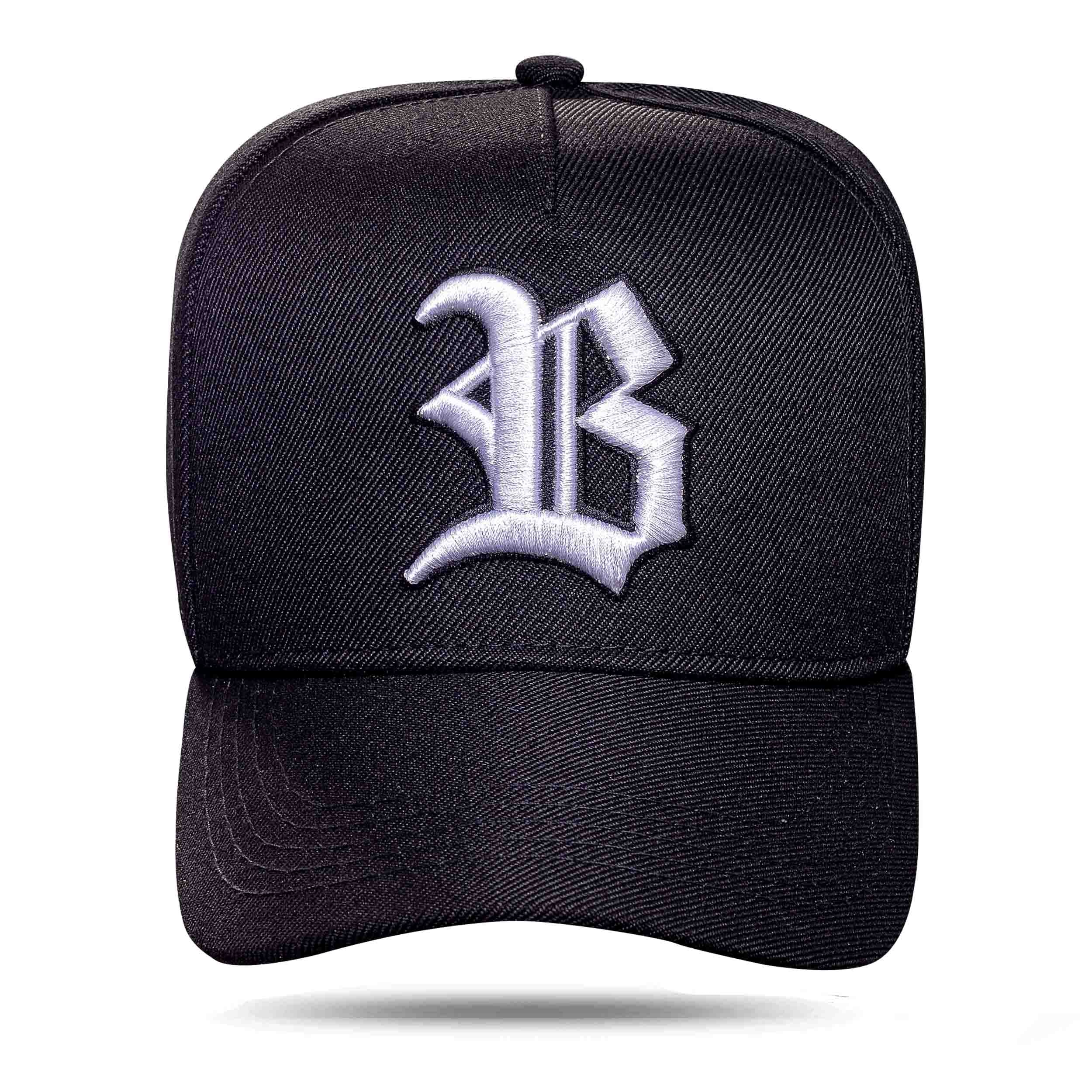 Boné Strapback Preto Logo Branco Alto Relevo 2.0 | Blck Brasil