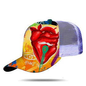 Boné Trucker "Expressions From The Heart" Branco - Blck/Nathan Henrique