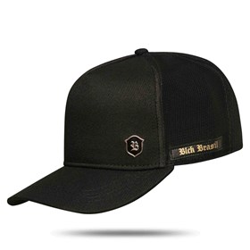 Boné Trucker Logo Shield Black