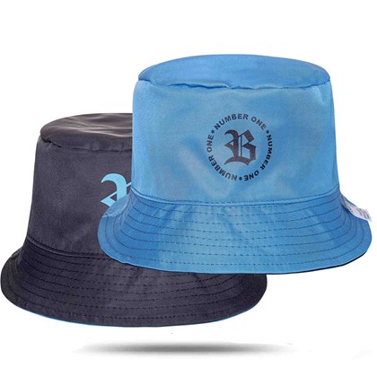 Bucket Hat Blck Dupla Face Azul/Preta