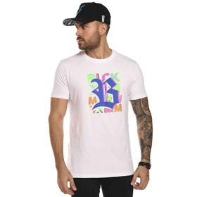 Camiseta Branca Logo B Over Letters Colored