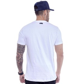 Camiseta Branca Raio Preto Logo Octagon